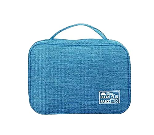 Image of Styleys Travel Cosmetic Bag for Men Women, Hanging Toiletry Bag, Makeup Pouch, Waterproof Makeup Cosmetic Bag Travel Organizer for Accessories, Shampoo (Sky Blue - S11087)