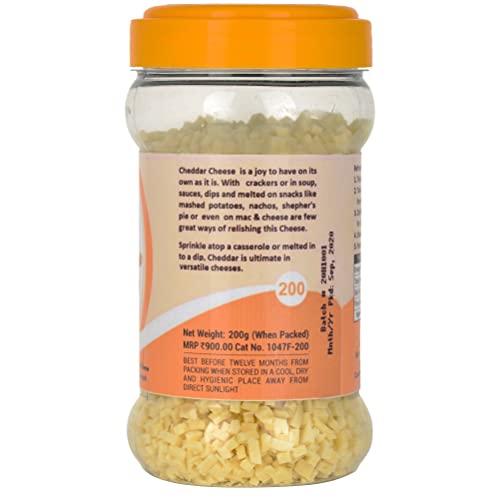 Image of Nutra Vita Freeze Dried Greated Cheddar Cheese 200 Grams (Rehydratable, Natural)