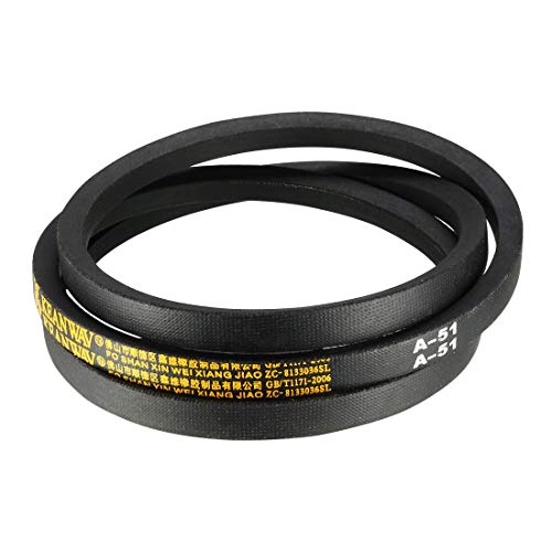 sourcing map A51 Drive V-Belts 51 Pitch Length 13mm Width 8mm Thick JIS Standard A-Section Rubber Drive Transmission Belt