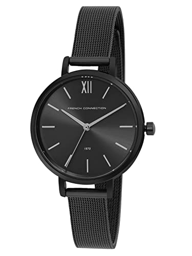 French Connection Stainless Steel Analog Black Dial Women's Watch-Fce22B