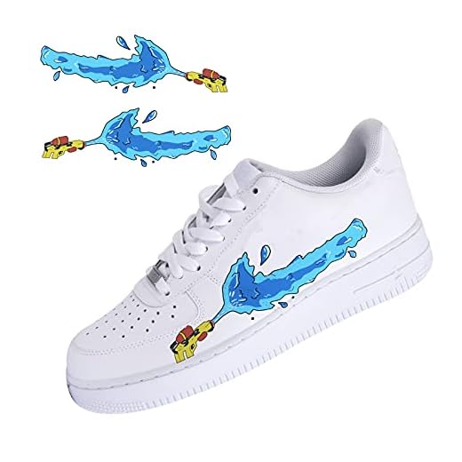 Water Gun Heat Transfer Patches Stickers ONLY for Custom Air Force 1, Perfect Size for All Sizes AF1, Shoes Decal Patches(4pcs)