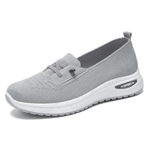 Slip On Mesh Sneakers Women Gray 9