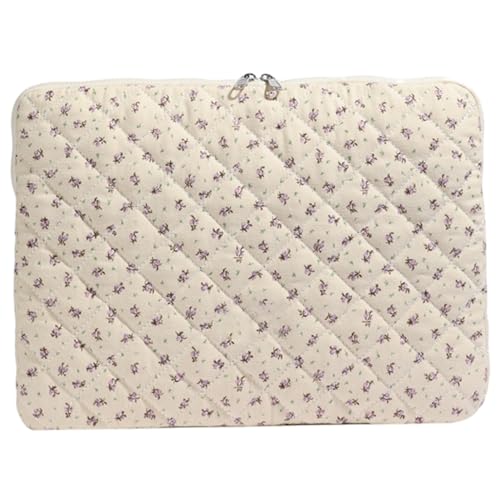 Funda acolchada para portátil 13" floral morada miniatura 1