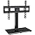 PERLESMITH Swivel Universal TV Stand Mount for 32-82 Inch LCD OLED Flat/Curved Screen TVs up to 99lbs-Height Adjustable Table Top TV Stand/Base with Tempered Glass Base&Wire Management,VESA 600x400mm