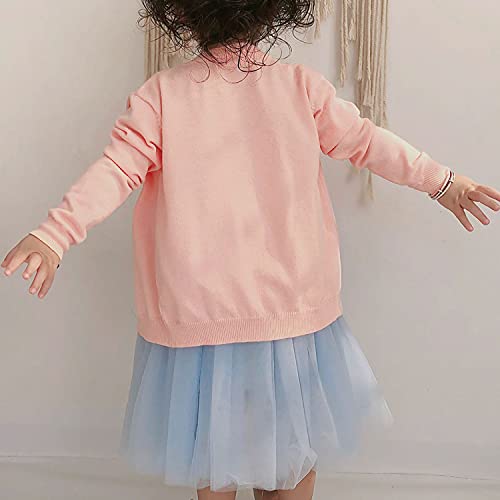 1-7T Little Boys Girls Cute Button-Down Cardigan Sweater Crew Neck Cardigan Coat Toddler Cotton School Knit Sweater4