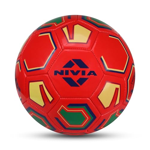 Nivia Blade Machine Stitched Football, 32 Panels, PVC, for Training and Recreational, Soccer Ball, Suitable for Hard Ground Without Grass, Wet & Grassy Ground