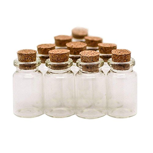 Ruby - Bottiglie di vetro trasparente con tappo di...