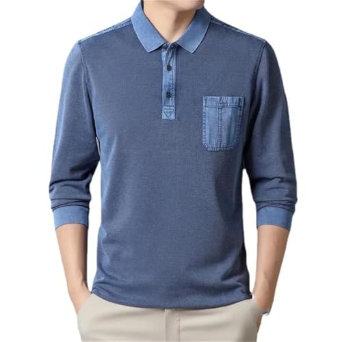 Men's Four Seasons Solid Color Long-Sleeved Tops Casual Business Daily Pullovers2