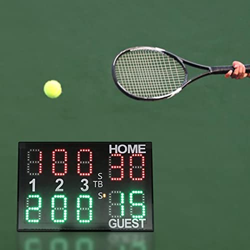 Marcador digital para tenis con temporizador y control remoto miniatura 3