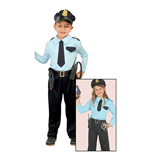 NET TOYS Polizei Kinderkostüm Polizist Kostüm Kind 10-12 Jahre, 142-148 cm Polizeiuniform Kinder Politesse Outfit