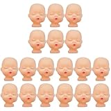 COHEALI 30Pcs Mini Baby Doll Heads for DIY Crafts, Vinyl Sleep Baby Doll Head for Keychain Making, Blank Miniatures for Hand Painting, Plush Accessories & Handmade Projects