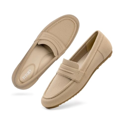 FITORY Loafers for Women, Non-Slip Work Shoes Slip On Walking Dressy