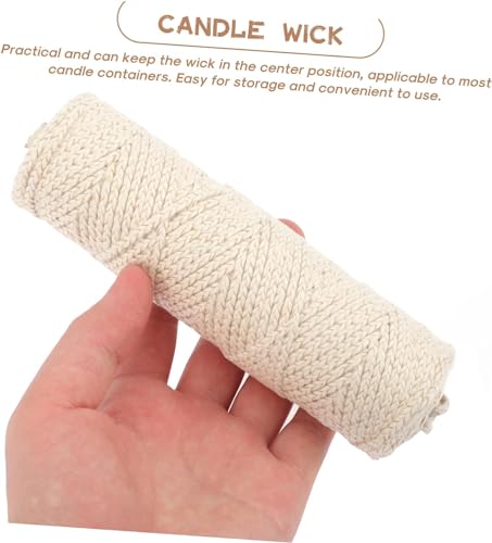 Image of RKPM HOMES Candle Wick I Cotton String Thread Roll I Pre Waxed Wicks I Eco-Friendly I for DIY Handmade Candle & Soap Making, Arts & Crafts I Candle Making Accessories - Ivory (15 Wire 150 Meters)