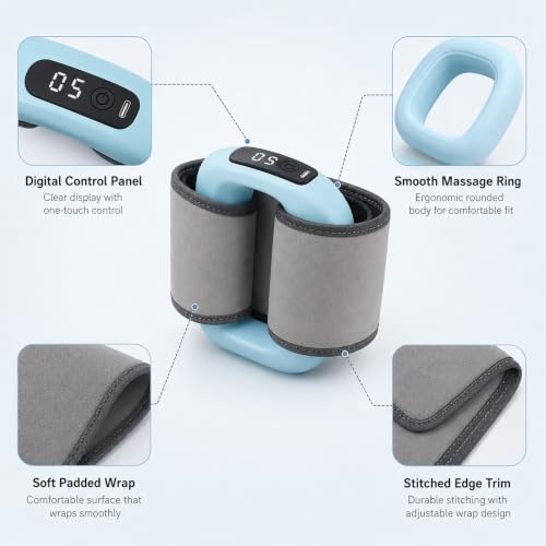 Image of Bitronix Belly Fat Burner Massage Belt for Women and Men, Slim Electric Fascia Pulse Massager with Warming Mode, 3 Action Settings, 5 Power Grades, LED Indicator and Adjustable Body Wrap (multicolor)