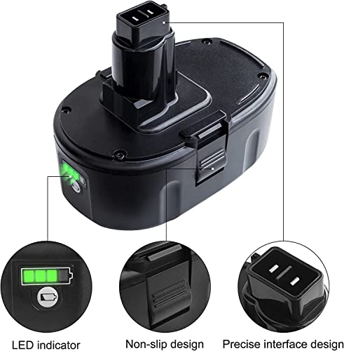 DTK 2Pack 7.0Ah Lithium-Ion Battery Replacement for Dewalt 18V XRP Ni-Cad DC9096 DC9098 DC9099 DE9039 DE9095 DE9096 DE9098 DW9095 DW9096 DW9098 DE9503 DC9182 18V XRP Batteries