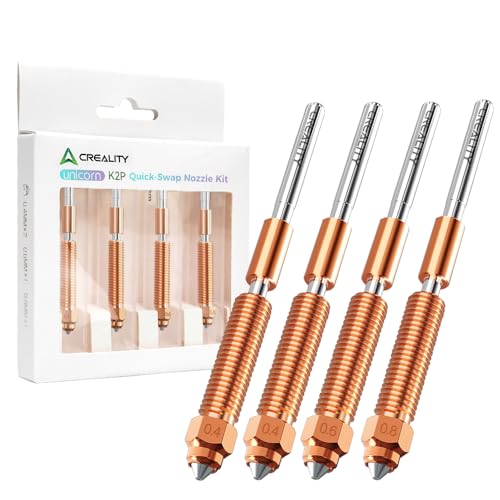 Creality Official K2/K2 Plus/Hi Combo Nozzle, Hotend Nozzles Replacement Kit with Titanium Alloy, Copper Alloy, Hardened