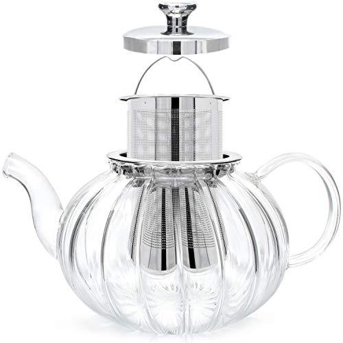 Teabloom Vienna Glass Teapot – Stain-Free Glass With Removable Loose Tea Infuser thumb #2