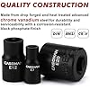 CASOMAN 11 PC Female E-TORX Star Socket Set with Rail, Female External ...