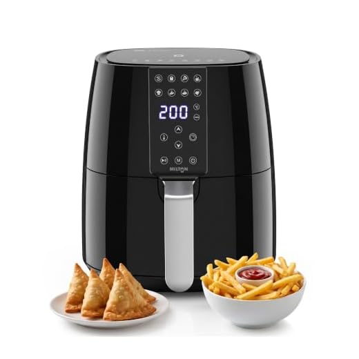 Milton Rapid Digital Air Fryer 4.2L | 1450W | 360° High Speed Air Circulation | Up to 90% Less Oil Usage | 8 Preset Menus | Touch Control Panel & Digital Display | Auto Shut-Off | 1 Year Warranty