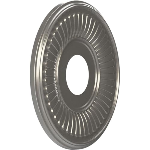 Image of Ekena Millwork 13 inchOD x 3 1 /2 inchID x 3 /4 inchP Berkshire Thermoformed PVC Ceiling Medallion (Fits Canopies up to 5 3 /4 inch), Aged Dark Steel