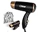 Travel Hair Dryer Dual Voltage Compact Folding Handle 1200 Watts Lightweight for Worldwide Use Gym or Home 2 Speed/Heat Settings and Carry Bag