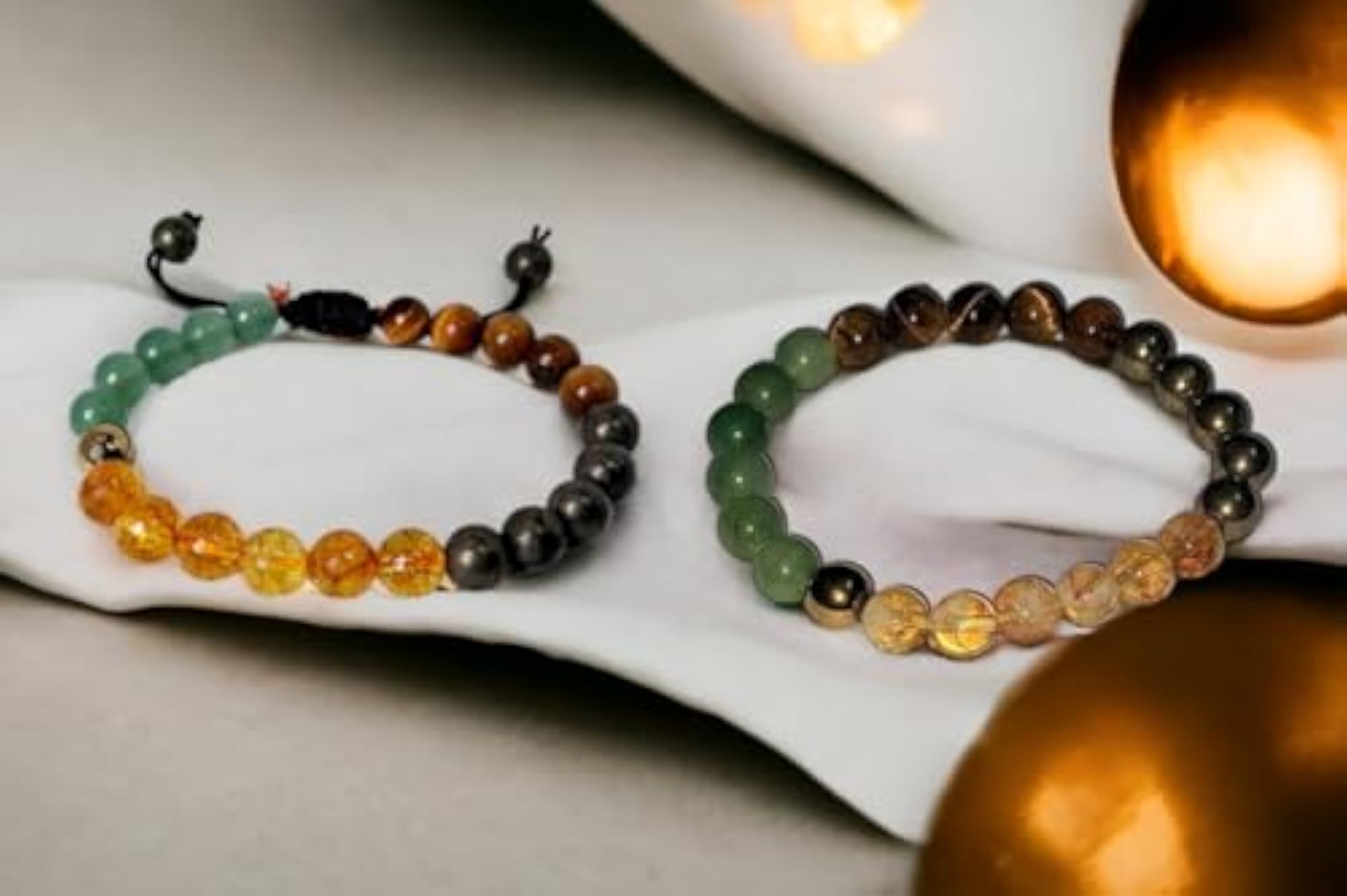 Money Magnet Bracelet - Natural Gemstone Adjustable Unisex