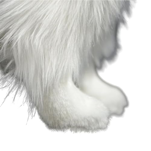 capybaraflying Niedliches simuliertes Border Collie-Plüschtier,28cm/11in realistisches Border Collie-Kuscheltier,kuschelige Schlafzimmerdekoration für Teenager – Schwarz