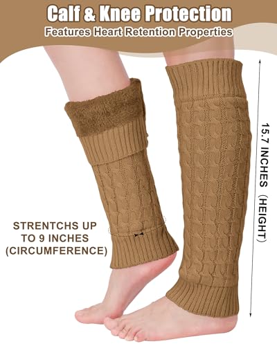 Image of Shihanee Winter Fleece Lined Leg Warmers for Women