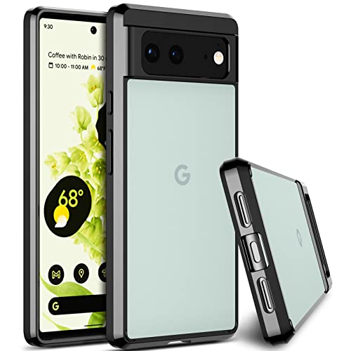 CASEVASN Shockproof for Google Pixel 6 Case, [Not for Google Pixel 6 Pro] Hybrid Defender Shockproof Anti-Drop Crystal TPU Back Bumper Protective Phone Case Cover for Google Pixel 6 (Black)
