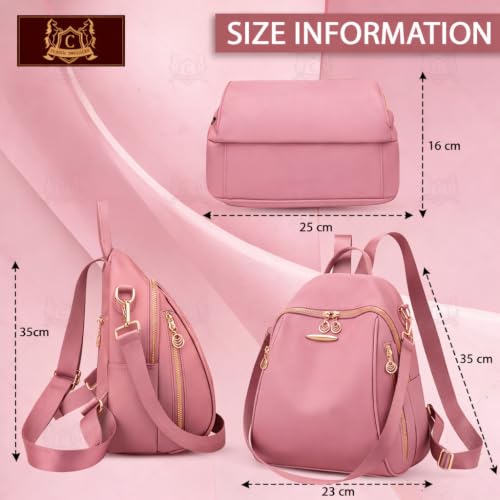 Image of Backpack Bags for Women /Girls Stylish Shoulder Sling Handbag Purse Office Travel College Daily-Use Convertible 13 Inch Laptop Backpacks Corporate - Pack of 1