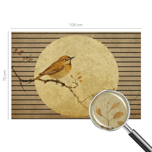 Papier peint adhésif résistant aux taches Tulup motif oiseau - 5