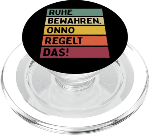 Ruhe Bewahren Onno Regelt Das Spruch In Retro Farben PopSockets PopGrip für MagSafe