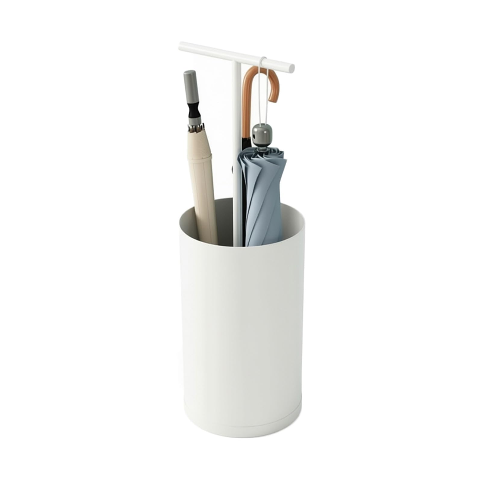 ZFUCMAYL Entryway Umbrella Stand Rack,Umbrella Storage Organizer with Hooks,Height 75cm,Space-saving for Home Shop Schools Hotels(Color 1)