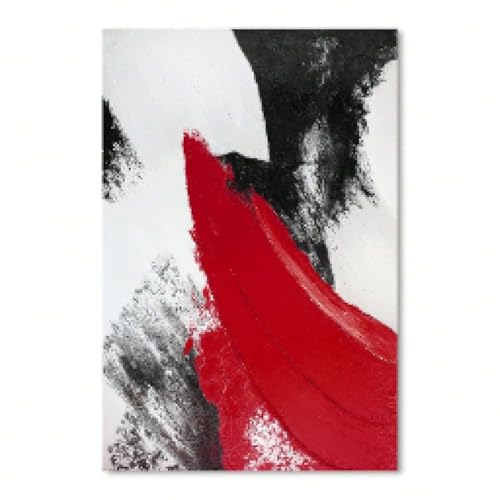 Peinture abstraite rouge de qualité supérieure, affiche minimaliste encadrée