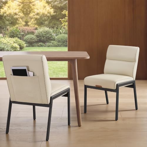 Image of VASAGLE Dining Chairs Set of 2, Upholstered Kitchen Chairs