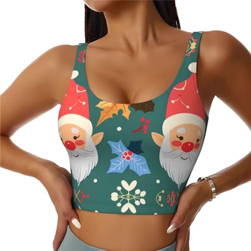Gilet de sport pour femme imprimé Père Noël HYTTER pour fitness et yoga