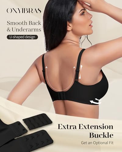 Smooth V Bras for Women No Underwire Seamless Plunge Bralettes T Shirt Sleep Everyday Bra with Bra Extender4