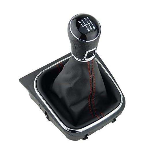 L & P a256 – 5 funda para palanca de cambio para + Pomo para + Marco como Juego completo de 6 velocidades Pomo GTI Look como Plug Play para Notebook para 1 K0711113 + 5 K0711113 + 1 K8711113