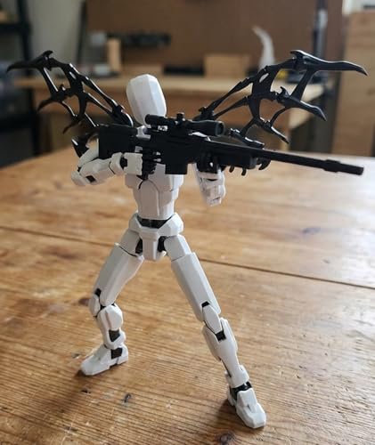 Image of Action Figure, Dummy 13 Action Figure Toys with Articulated Joints, Robot Toy for Desktop Decoration and Creative Displa (White)