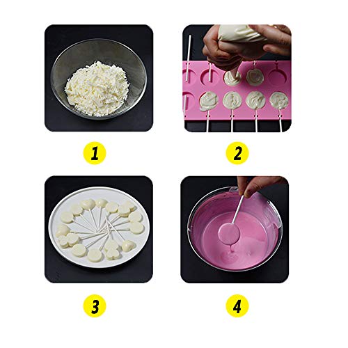 400 bastoncini bianchi per lecca-lecca da 10 cm