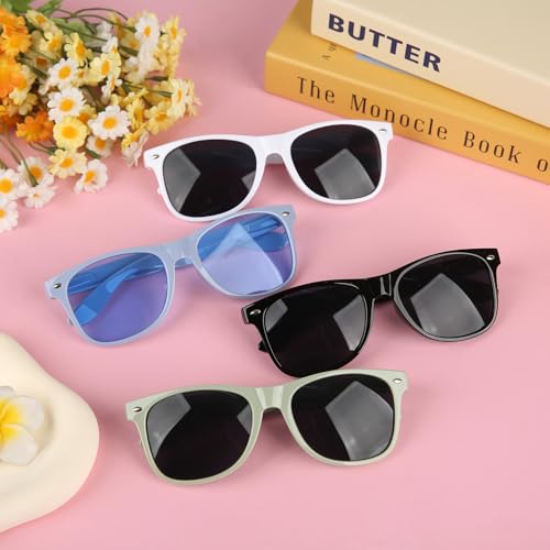8 Pairs Bridesmaid Proposal Gifts Sunglasses Decorations bachelorette party sunglasses 12 pack accessory favors for Women girls (12, White&Black)3