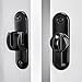 Wocoe Black 90/180° Barn Door Latches，Right Angle Door Lock,Zinc Alloy Flip Latch for Cabinets, Windows, Gardens, Barn, Bathroom,Cabinets and Small pet Cages
