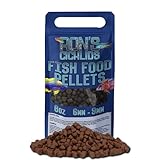 RON'S CICHLIDS African Cichlid Fish Food, Premium Tropical Fish Food Pellets with Protein, Veggies & Fruits for Healthier, Brighter & Bigger Tropical Fish & Cleaner Tanks, Monster Blend, 8 OZ