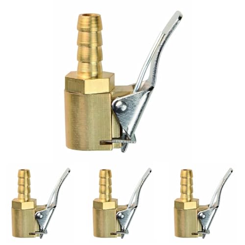 Original Einhell Michelinstecker (Kompressor-Zubehör, zum Anschluss von Reifenventilen und Michelinanschlusssystemen, Durchmesser 6 mm, aus Messing) (Packung mit 4)