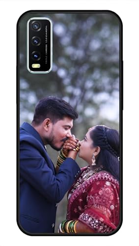 Image of NDCOM for Customised Vivo Y20, Y12s, Y12G Back Cover | Vivo Y20, Vivo Y12s Phone Case | Vivo Y12G Mobile Cover DIY Personalised Photo Design | Customized Gift Custom Text Name Printed Metal Case