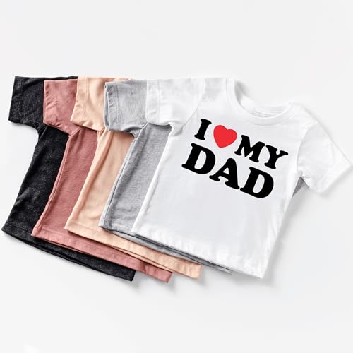 I Love My Dad Shirt, Father's Day Kids Shirt, Toddler Shirt, Daddy Heart Shirt, Happy Father's Day Shirt4