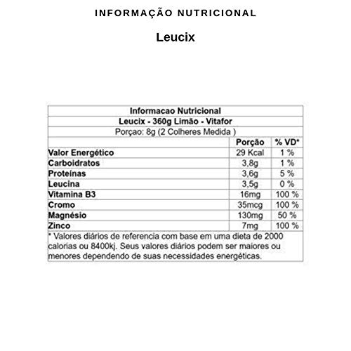 Kit 2 Leucix Leucina Vitafor 360g Limão
