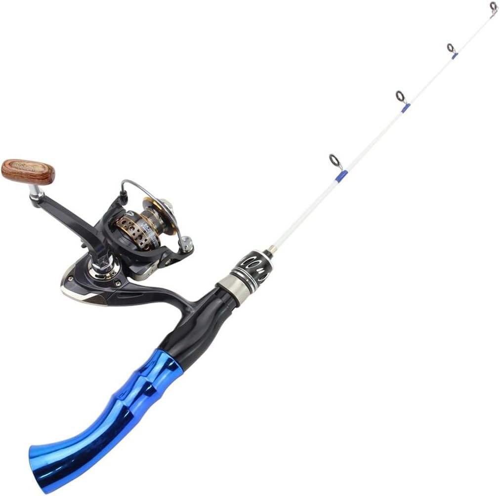 Ice Fishing Rod Winter Spinning Wheel Set Curved Handle Boat