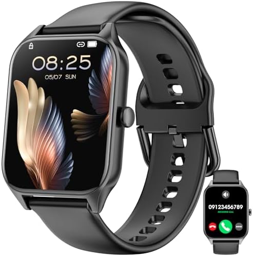 Smart Watch for Men Women Answer/Make Calls, 1.95”HD DIY Dial Fitness Tracker Waterproof Fitness Watch with Heart Rate Sleep Monitor, Multi-Sports Smartwatch for Android iOS………