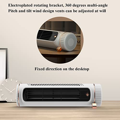 Waeyz Air Circulation Tower Fan, Household Vertical Electric Fan, Single-Touch Switch, Vertical And Horizontal Use, Portable Home Desktop Student Silent Fan (Color : Ivory, Size : 60 * 270Mm) #TOP3